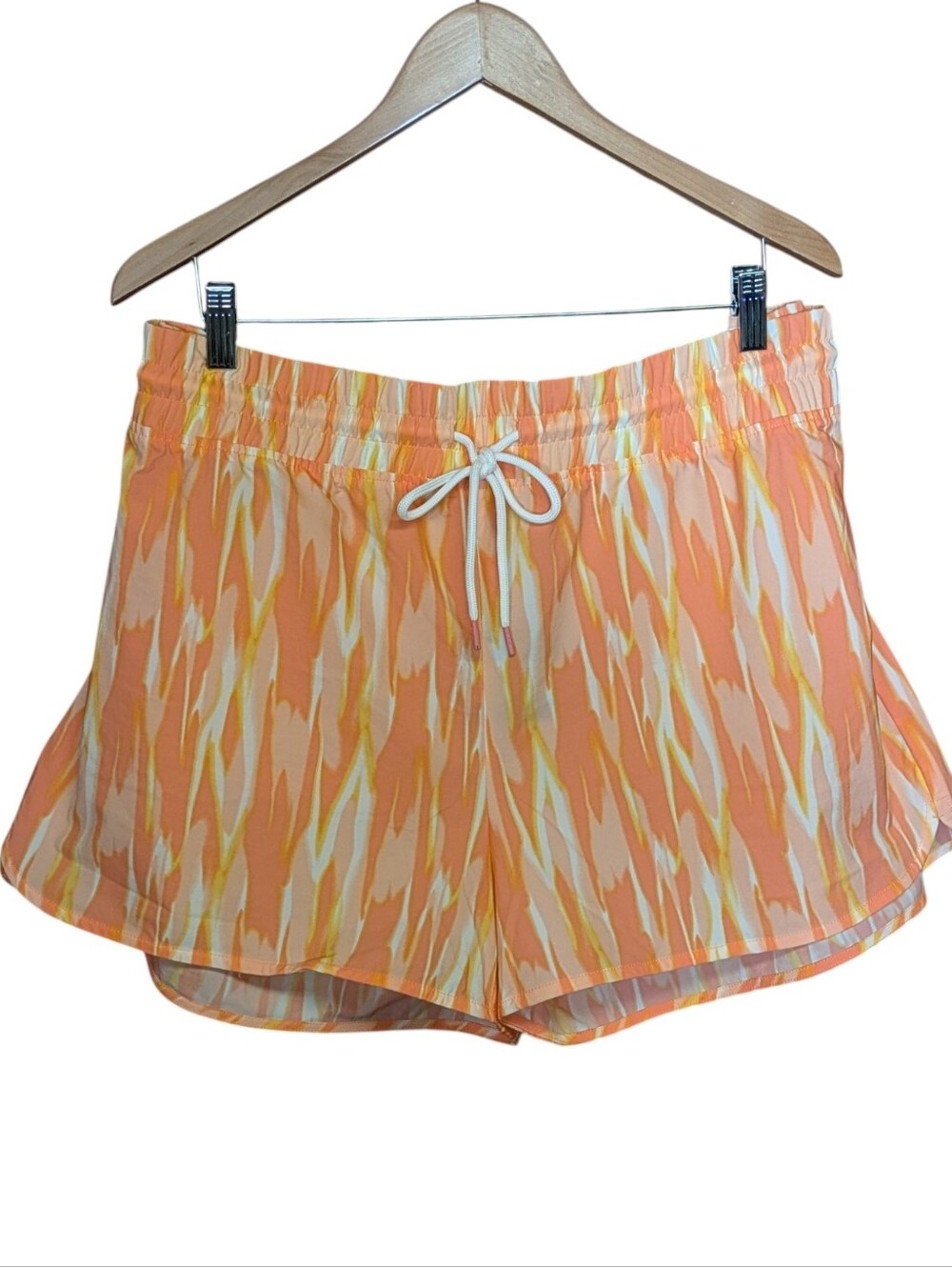 Eddie Bauer High Rise Tidal Shorts Mango Print Size 2XL